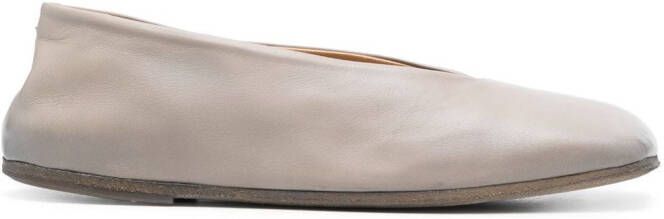 Marsèll Spatolona square-toe ballerina shoes Grey