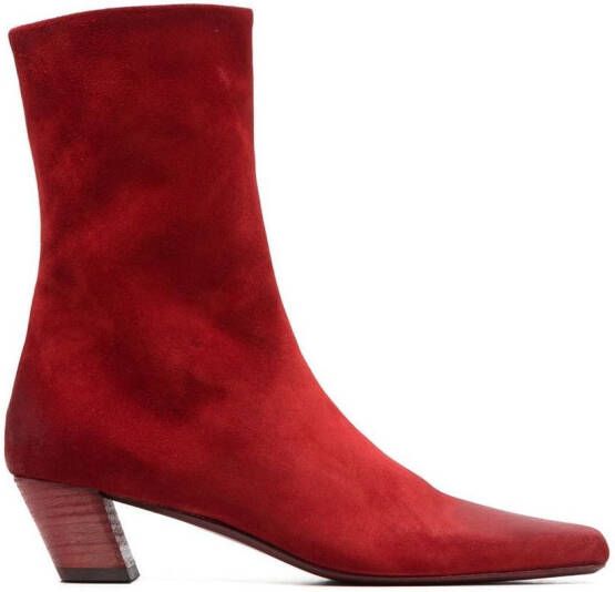 Marsèll square-toe ankle boots Red