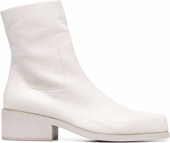 Marsèll square-toe block-heel boots White