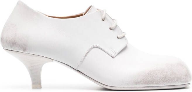 Marsèll square-toe lace-up leather pumps White