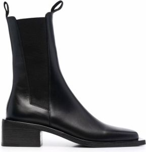 Marsèll square-toe leather boots Black