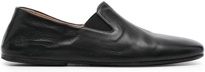 Marsèll square-toe leather loafers Black
