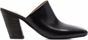 Marsèll square-toe leather mules Black