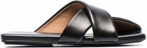 Marsèll square-toe leather sandals Black