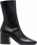 Marsèll square-toe mid-calf leather boots Black - Thumbnail 1