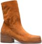 Marsèll square-toe suede calf-high boots Orange - Thumbnail 1