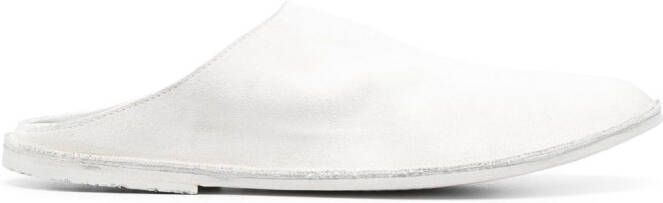 Marsèll Strasacco round-toe leather slippers White