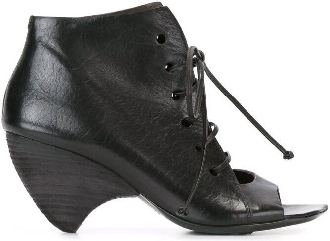 Marsèll structured lace-up ankle boots Black
