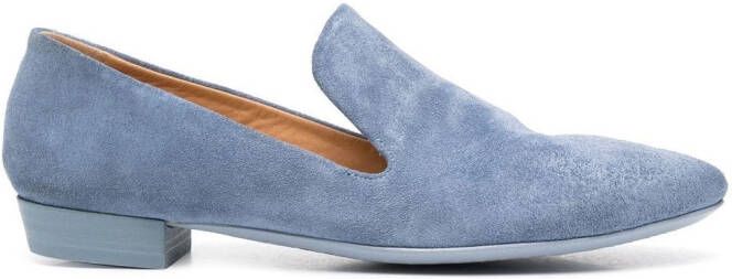 Marsèll suede almond-toe loafers Blue