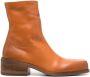 Marsèll 50mm zip-up leather boots Orange - Thumbnail 1
