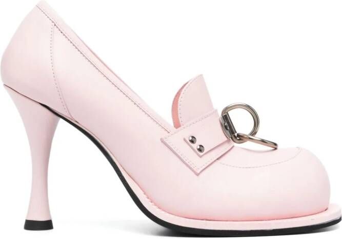Martine Rose Bulb Toe 95mm leather pumps Pink