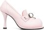 Martine Rose Bulb Toe 95mm leather pumps Pink - Thumbnail 1