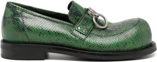 Martine Rose bulb-toe ring loafers Green