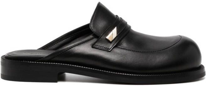 Martine Rose slip-on leather loafers Black
