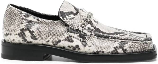 Martine Rose snakeskin-effect leather loafers Multicolour