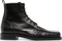 Martine Rose square-toe leather boots Black - Thumbnail 1