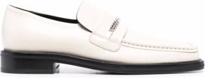 Martine Rose square-toe leather loafers Neutrals