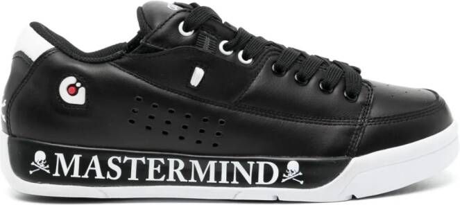 Mastermind Japan logo-print leather sneakers Black