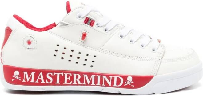 Mastermind Japan logo-print leather sneakers White