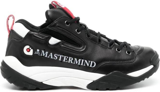 Mastermind Japan panelled leather sneakers Black