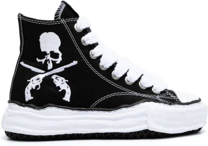 Mastermind World skull-print canvas sneakers Black