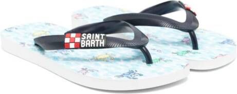 MC2 Saint Barth Kids Drop Crab flip flops Blue