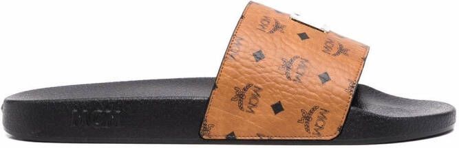MCM logo-plaque slides Brown