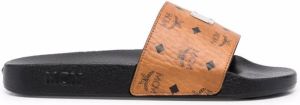 MCM logo-plaque slides Brown
