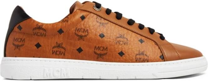 MCM Terrain monogram-print sneakers Brown