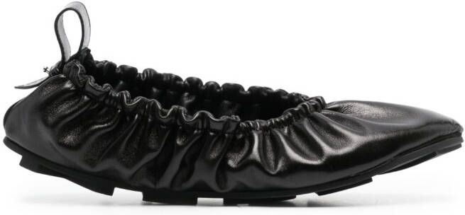 Medea scrunchie ballerina flats Black