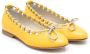 Mi Sol lace-up-detail leather ballerinas Yellow - Thumbnail 1