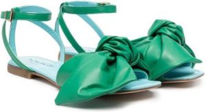 Mi Sol TEEN bow-embellished flat sandals Green
