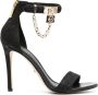 Michael Kors 110mm crocodile-effect suede sandals Black - Thumbnail 1