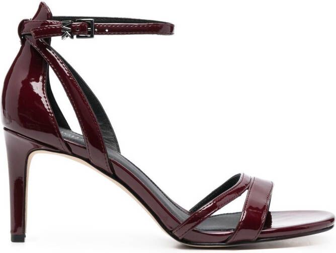 Michael Kors 80mm patent leather sandals Red