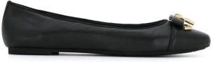 Michael Kors Alice padlock detail ballerina shoes Black