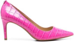 Michael Kors Alina Flex crocodile-effect pumps Pink
