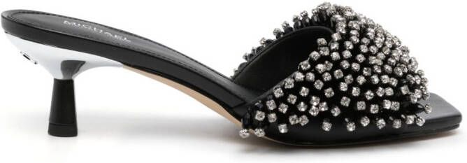 Michael Kors Amal crystal-embellished leather sandals Black