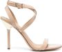Michael Kors crossover-strap 70mm leather sandals Gold - Thumbnail 9