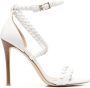 Michael Kors Astrid braided-strap faux-leather sandals White - Thumbnail 1