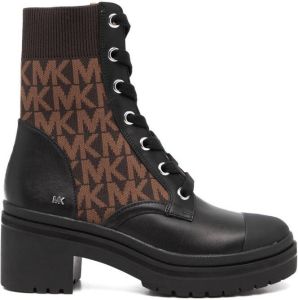 Michael Kors Brea monogram-print ankle boots Brown