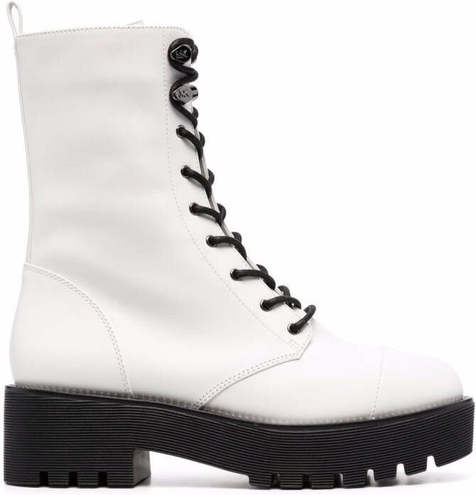 Michael Kors Bryce lace-up boots White