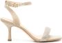 Michael Kors Carrie 75mm rhinestoned leather sandals Gold - Thumbnail 1