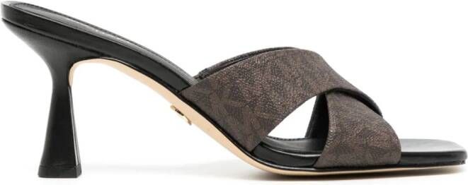 Michael Kors Clara 70mm leather mules Brown