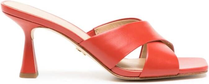 Michael Kors Clara 80mm leather mules Red