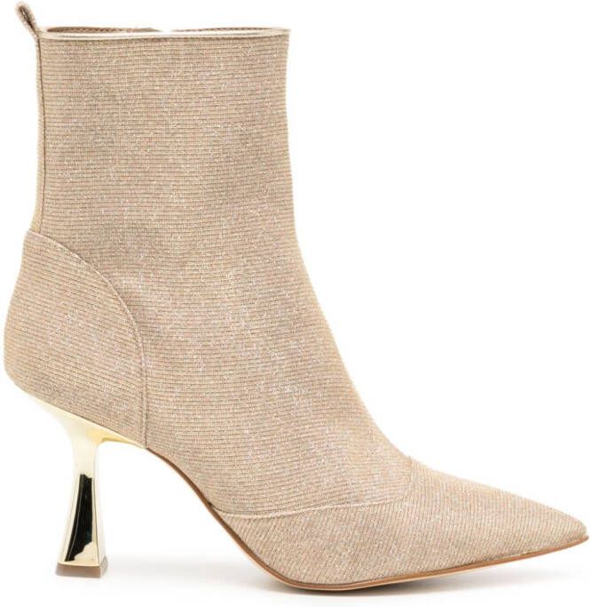 Michael Kors Clara 80mm pointed-toe boots Gold