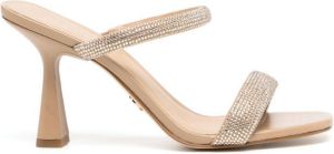 Michael Kors Clara crystal-embellished sandals Brown