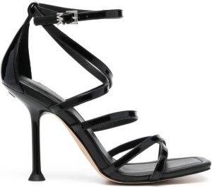 Michael Kors Collection 110mm strappy leather sandals Black