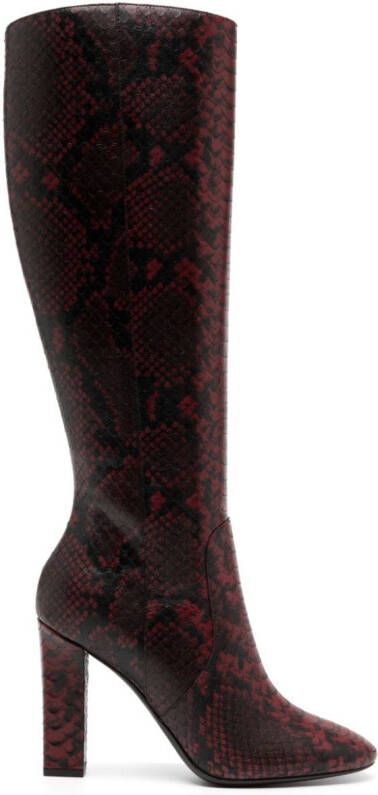 Michael Kors Collection Carly Runway 100mm leather boots Red