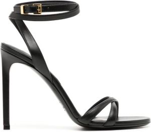 Michael Kors Collection Chrissy Runway 110mm leather sandals Silver