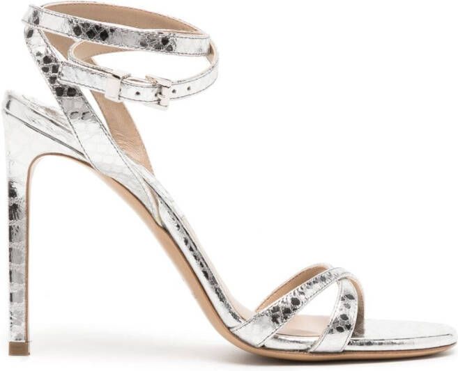 Michael Kors Collection Chrissy Runway 110mm leather sandals Silver
